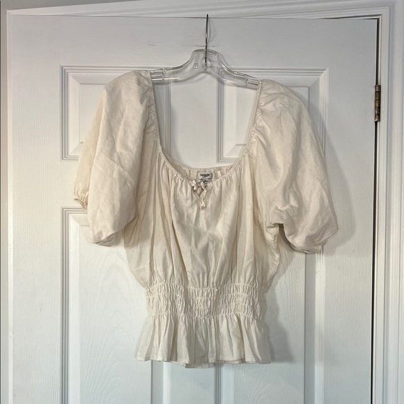 Kensie Tops - Kensie Cream Puff Sleeve Blouse